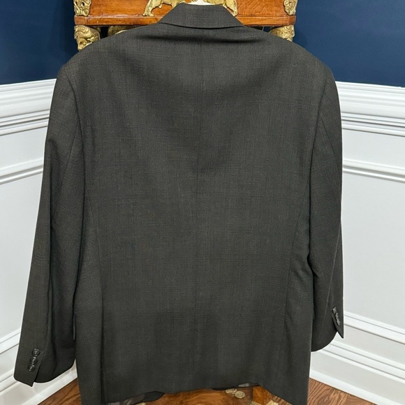 Hardy Amies Blazer Mens 42R Herringbone Wool Gray Two Button Sport Coat Classic - Picture 3 of 12